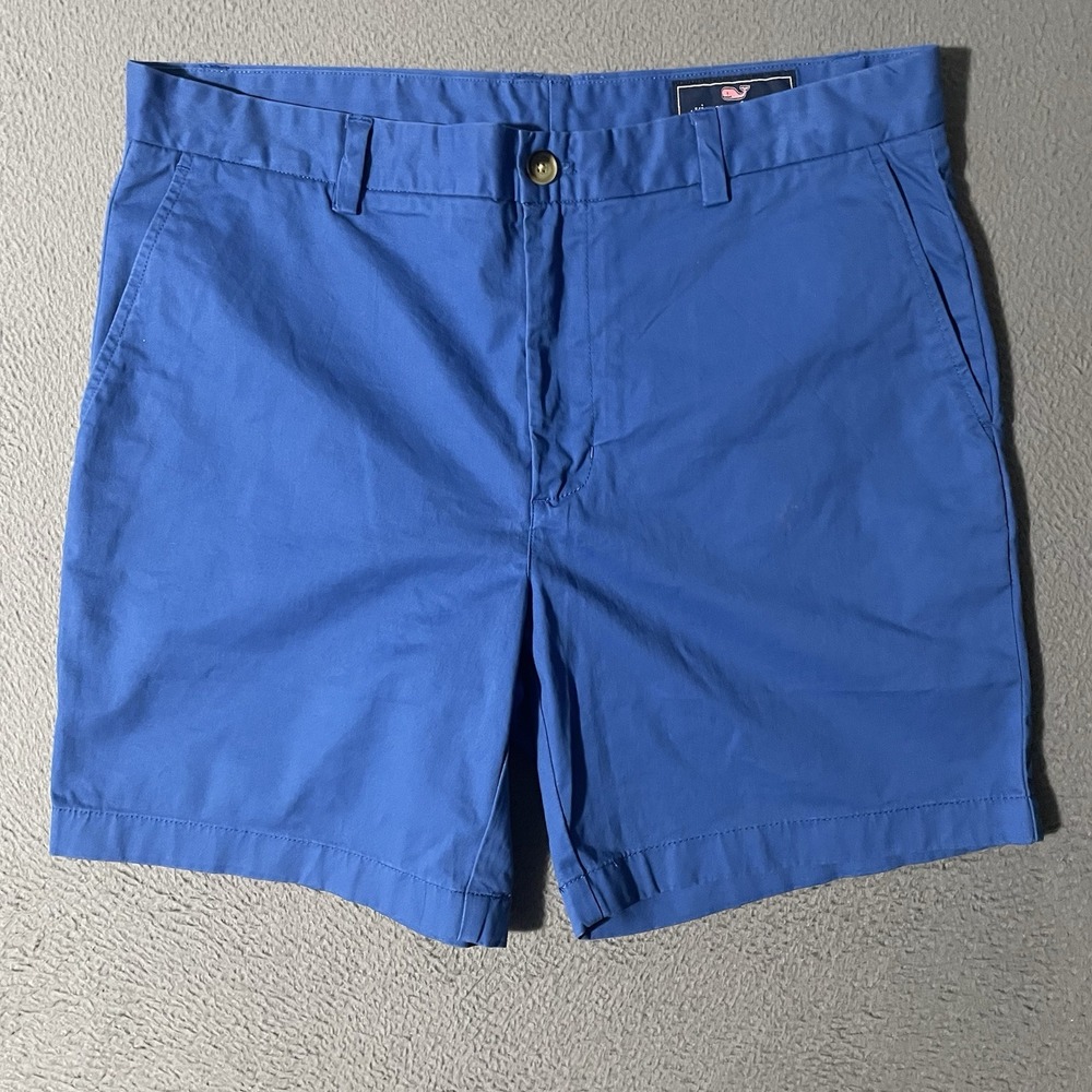 Vineyard Vines Shorts Mens 34 Blue Chino Preppy Casual Golf Southern Whale